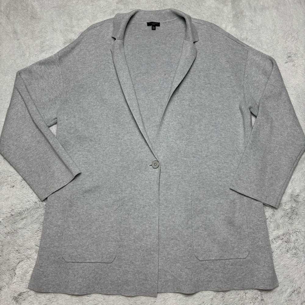 Talbots Light Gray Knit Blazer